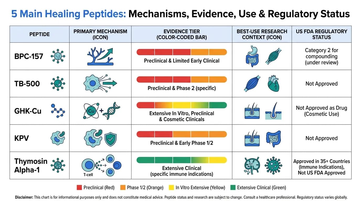 Data visualization for Peptides for Wound Healing & Tissue Repair: What the Research Shows (2026)