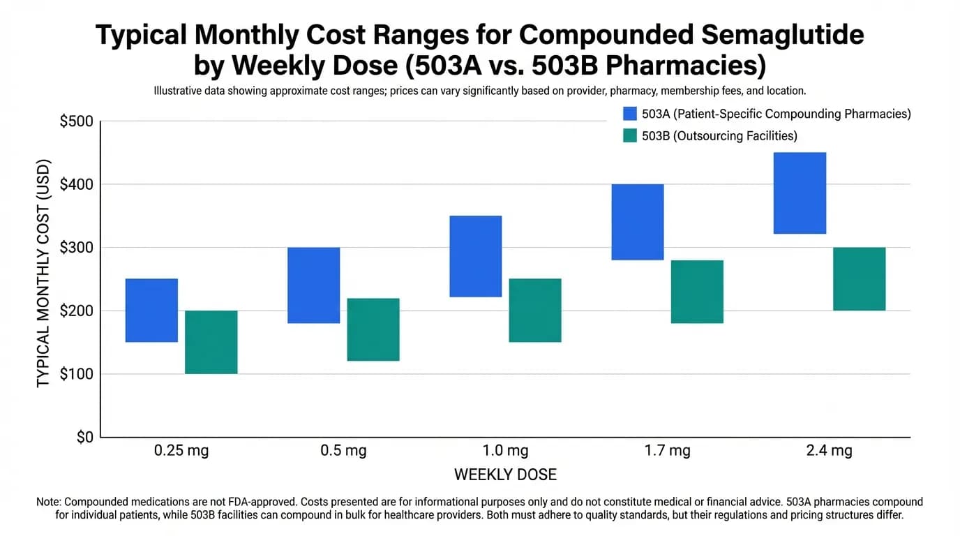 Data visualization for Compounded Semaglutide Cost Guide 2026: Prices, Pharmacies & What to Expect