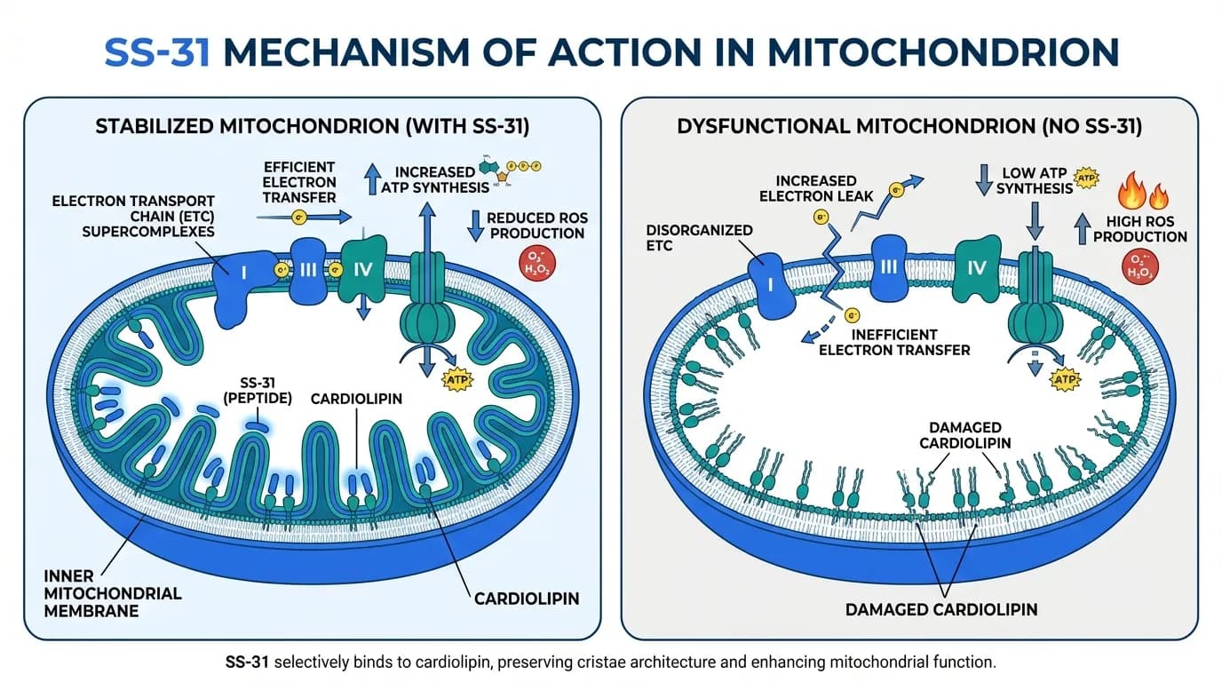 Hero image for SS-31 (Elamipretide) Research Review: Clinical Trials, Anti-Aging Data, and Regulatory Status