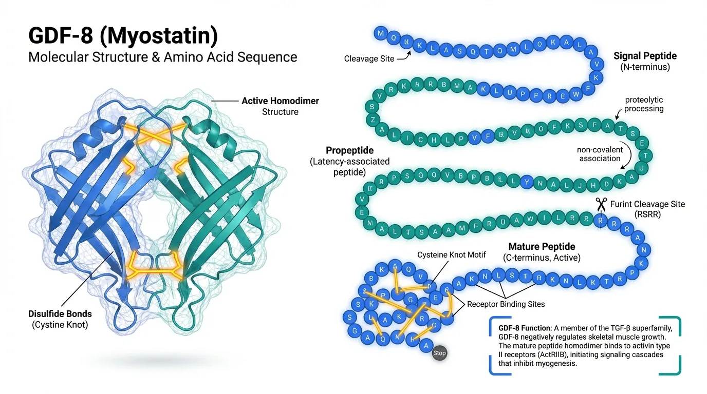 Heloxy Mod8 Structure GDF-8 (Myostatin) Molecular Profile and Structure | Peptide Protocol Wiki