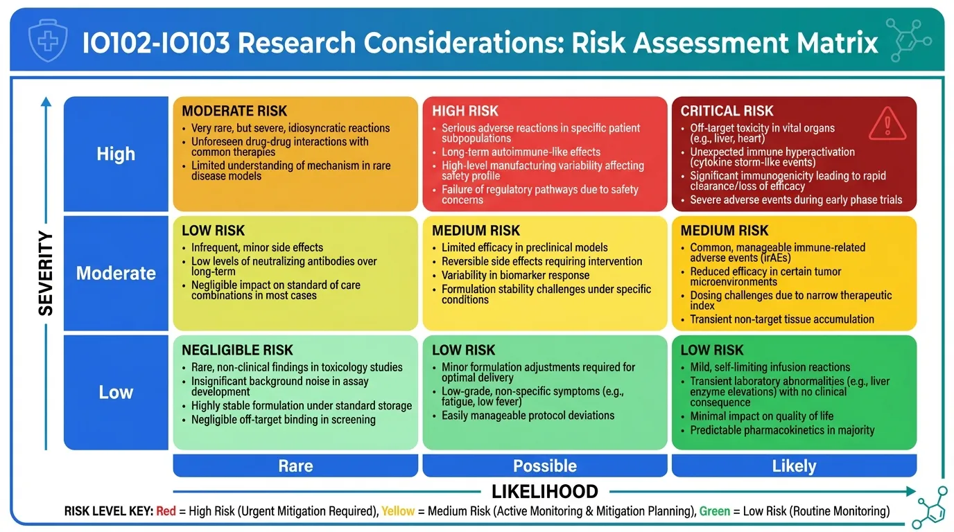 IO102-IO103 Risks & Legal Status Review 2026 | Peptide Protocol Wiki