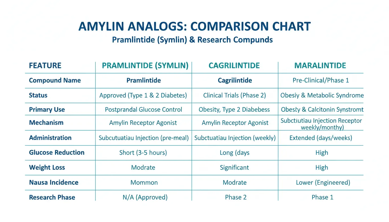 pramlintide vs cagrilintide Peptides Similar to (Symlin) Weight loss